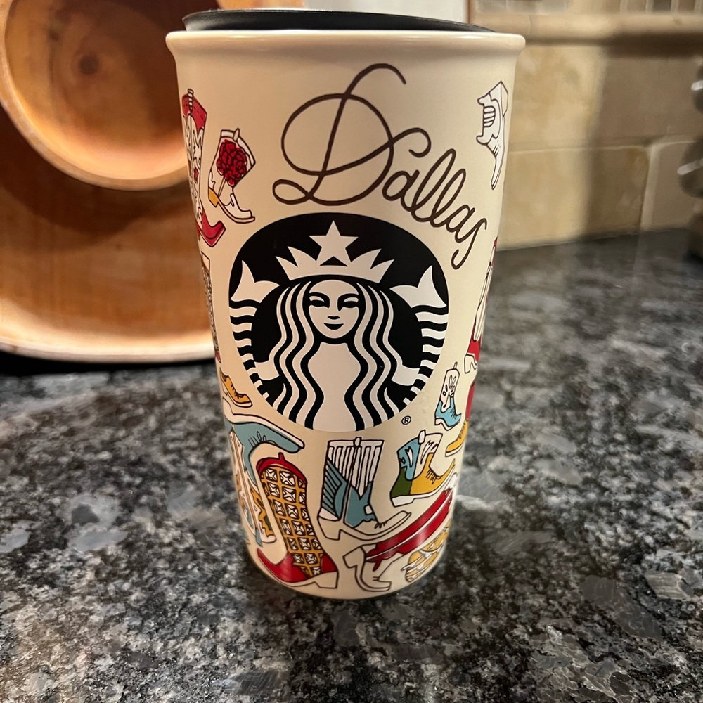 Starbucks White Ceramic Dallas Mug